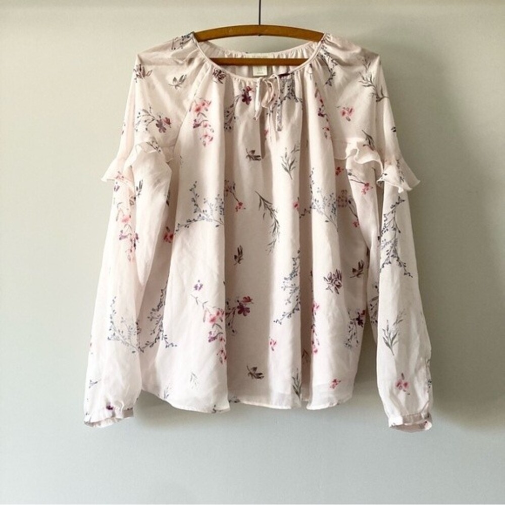 ST. TROPEZ WEST FLORAL BLOUSE M